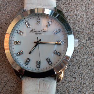 KENNETH COLE Watch White MOP and Diamond Face
